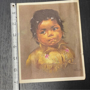 Child portrait, indigenous card